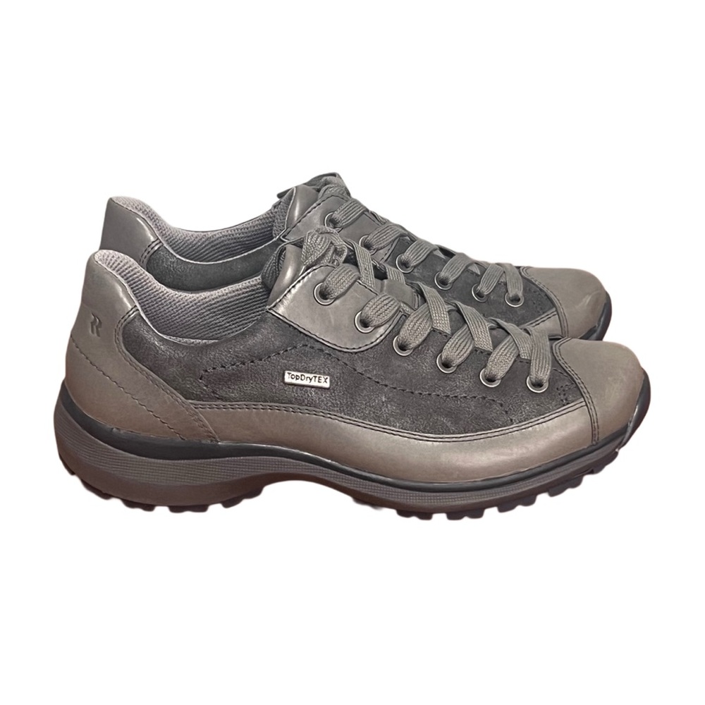 NEW Romika Gray Leather Lace Sneakers Size EU 37 US 6-6.5